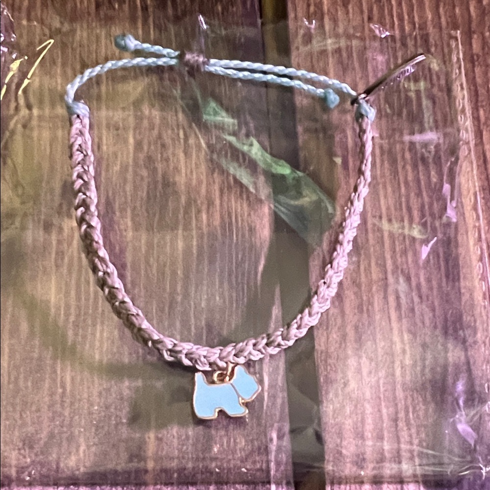 Elephant hand made Charm Bracelet - Blue and Gray